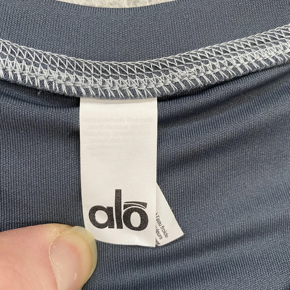 Alo‎ Shirt Mens 2XL Gray Rash Guard Athletic Workout Running Performance